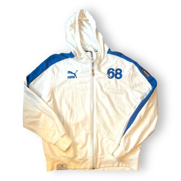 Puma Football Archives Italia 1968 Champions Track Jacket White Blue Size L - Picture 1 of 14
